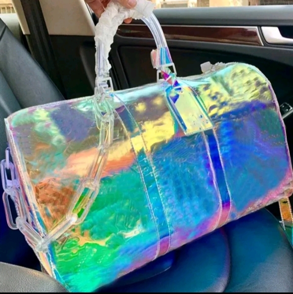 50 cm/20 Prism Holographic Duffle Bag NEW/W)All Accessories Included/Silver Lock - Picture 1 of 16